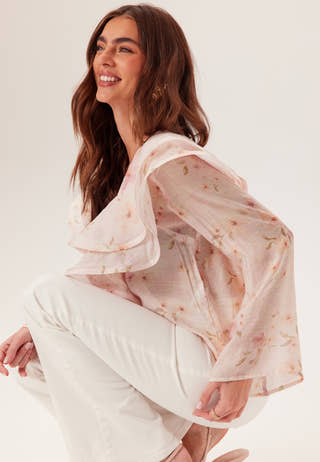 Flounce Sheer Blouse