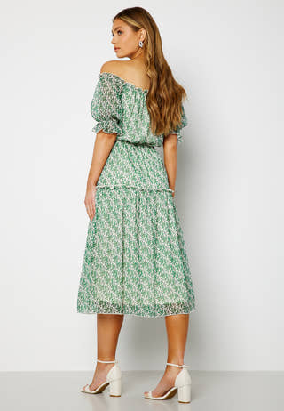 Freeda Printed off Shoulder Dress