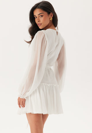 Frill Balloon Sleeve Dress