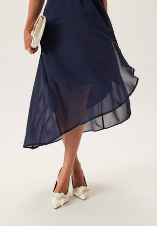 High-Low Sleeveless Chiffon Dress