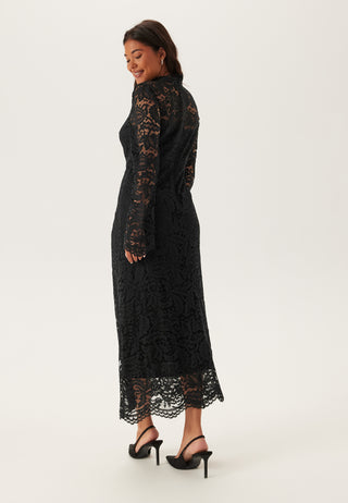 High Neck Cotton Lace Dress