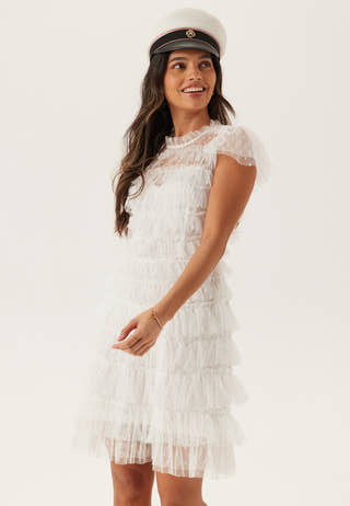 High Neck Tulle Frill Dress