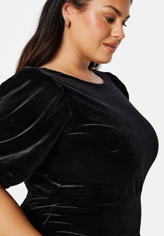 Bow Velvet Short Dress