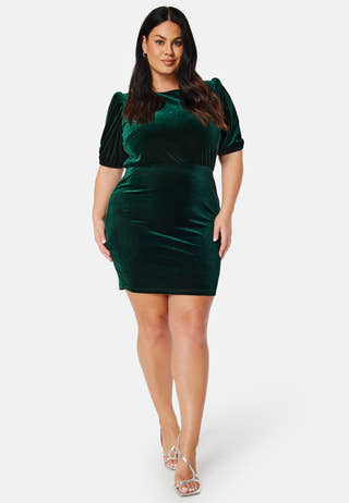 Bow Velvet Short Dress