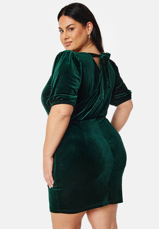 Bow Velvet Short Dress