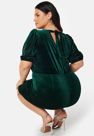 Bow Velvet Short Dress