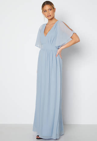 Butterfly Sleeve Chiffon Gown
