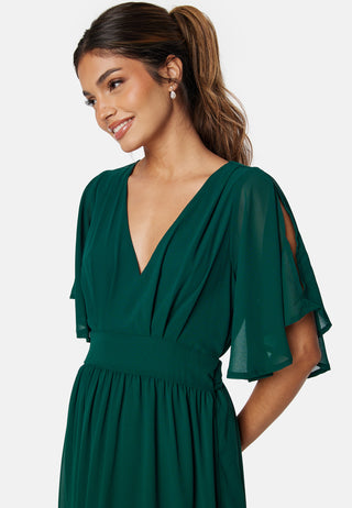 Butterfly Sleeve Midi Dress