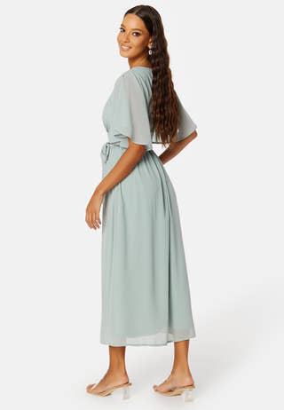 Butterfly Sleeve Midi Dress