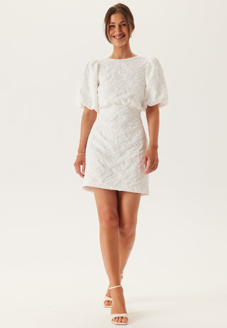 Jacquard Bow Short Dress