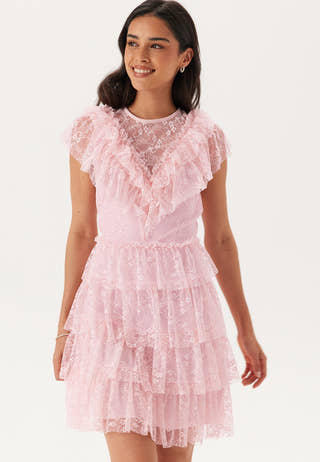Lace Frill Short Dress