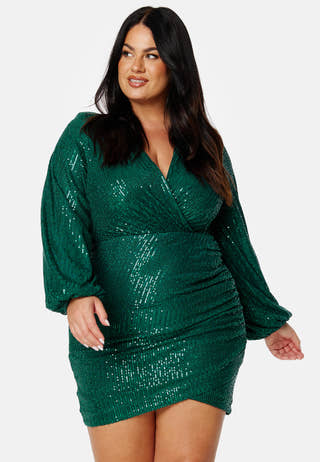 Sequin Wrap Dress