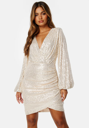 Sequin Wrap Dress
