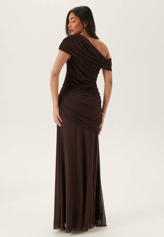 Off Shoulder Mesh Gown