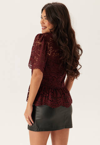 Peplum Cotton Lace Blouse