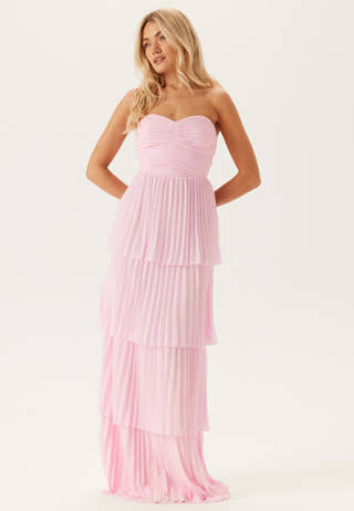 Pleated Bandeau Gown