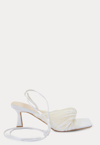 Pleated Front Heeled Sandal