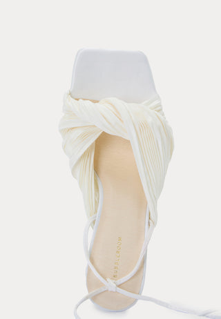 Pleated Front Heeled Sandal