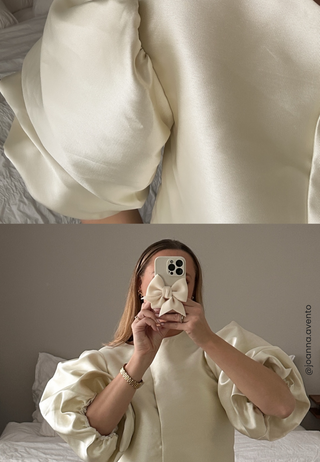 Puff Sleeve Satin Jacket