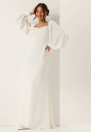 Puff Sleeve Wedding Gown