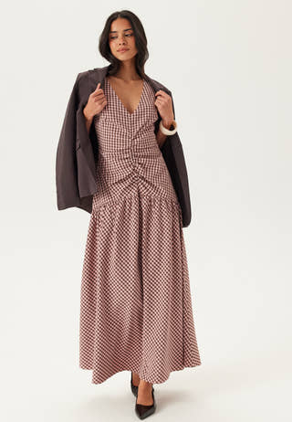 Ruched Front Ankle Dress