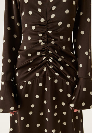 Ruched Front Midi Dress