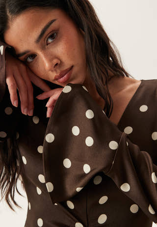 Ruched Front Midi Dress