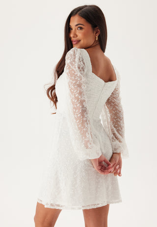 Ruched L/S Short Dress