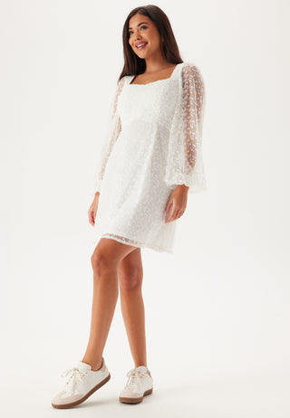 Ruched L/S Short Dress