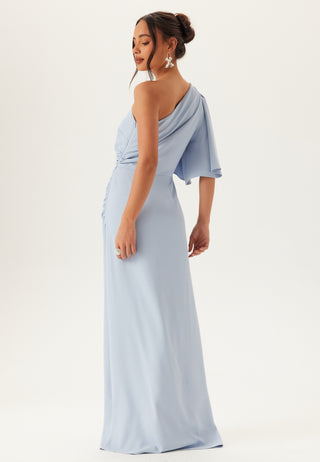 Ruched One Shoulder Gown
