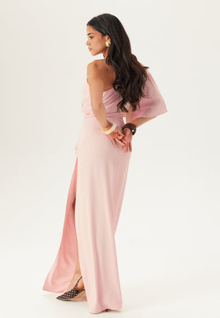 Ruched One Shoulder Gown