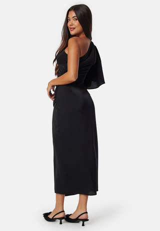Ruched One Shoulder Midi Dress