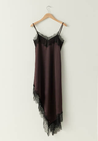 Satin Lace Slip Dress