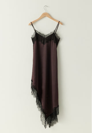 Satin Lace Slip Dress
