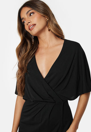Wrap Slit Midi Dress
