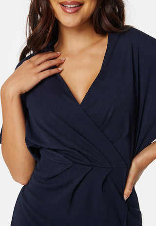 Wrap Slit Midi Dress