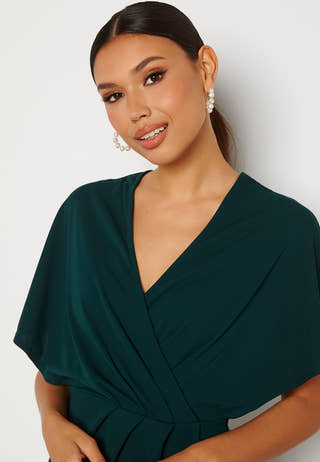 Wrap Slit Midi Dress