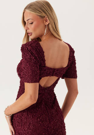 Short Sleeve 3D Floral Gown