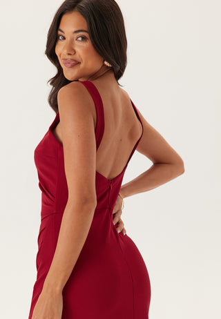 Square Neck Slit Maxi Dress