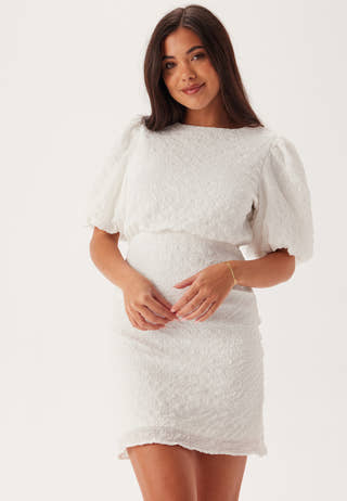 Structured Bow Short Dress