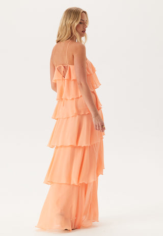 Tie Back Flounce Maxi Dress