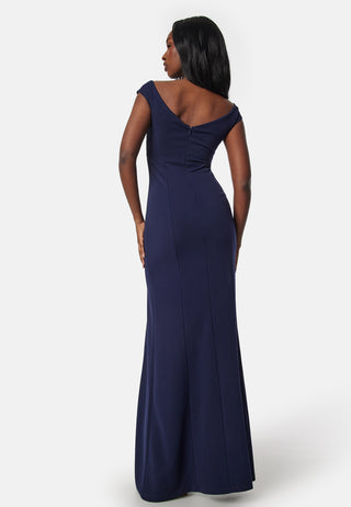Twist Off Shoulder Gown