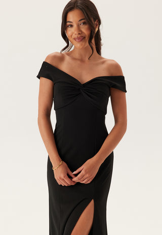 Twist Off Shoulder Gown