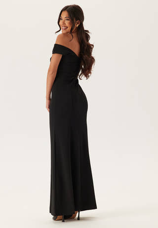 Twist Off Shoulder Gown