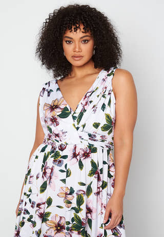 Draped Soft Midi Dress