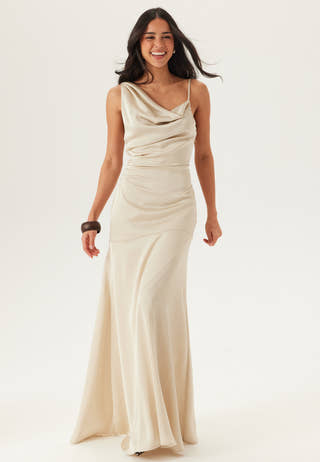 Waterfall Mermaid Satin Gown