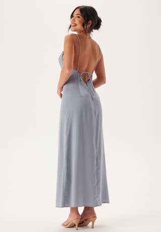 Waterfall Satin Ankle dress