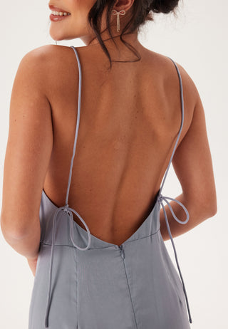 Waterfall Satin Ankle dress