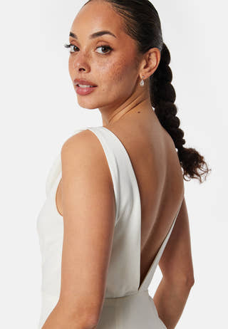 Waterfall Twist Shoulder Gown