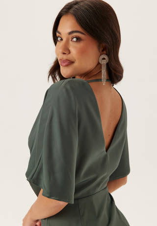 Wrap Satin Ankle Dress